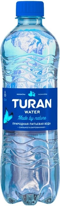 Вода Туран (Turan) природная газированная 0,5л в пластиковой бутылке