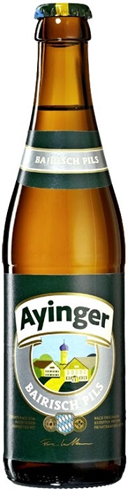 Пиво Айингер Байриш Пилс (Ayinger Bairisch Pils) светлое 0,5л Крепость 5,3% стеклянная бутылка