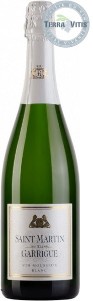 Вино игристое Сент Мартин де ла Гарриг Прасковейское (Saint Martin) белое брют 0,75л Крепость 12,5%.
