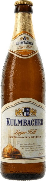 Пиво Кульмбахер Лагер Хелль (Kulmbacher Lager Hell) светлое 0,5л Крепость 4,9% стеклянная бутылка