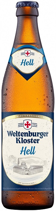 Пиво Вельтенбургер Клостер Хелл (Weltenburger Kloster Hell) светлое 0,5л 4,9% стеклянная бутылка