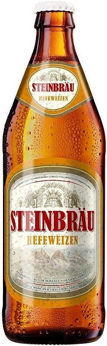 Пиво Штайнброй Хефевайцен (Steinbrau Hefeweizen) светлое 0,5л Крепость 5,2% стеклянная бутылка