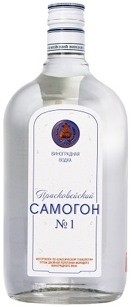 Самогон Прасковейский № 1 (Praskoveysky Samogon № 1) виноградный 0,5л Крепость 40% фляга